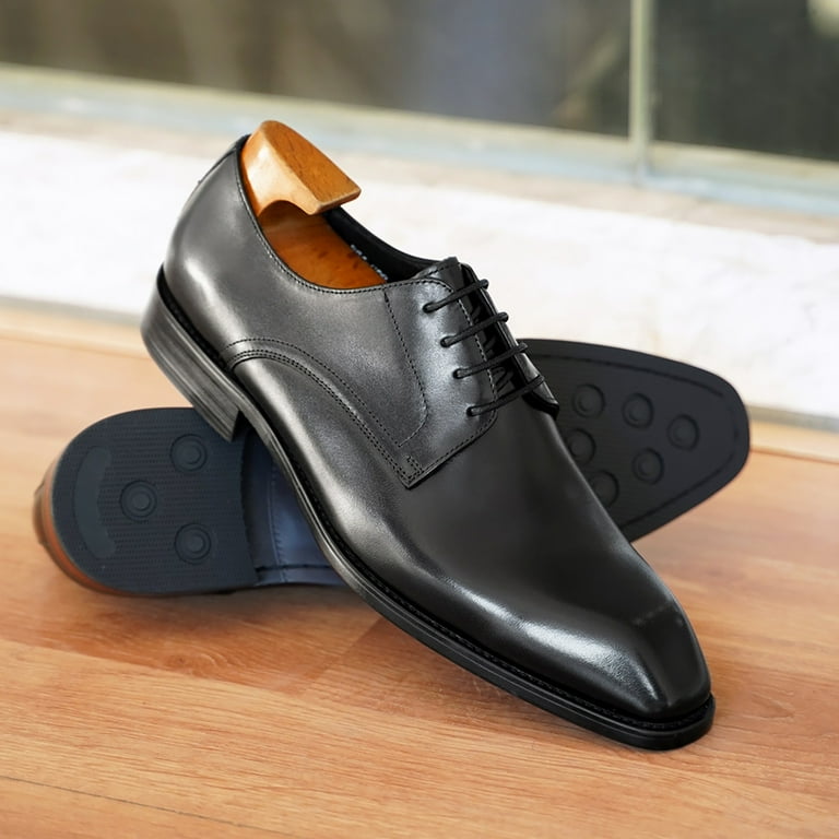 Mens leather shoes with white soles deals
