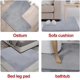 thumbnail image 4 of L Shaped Bath Mat Bathroom Rug Water Absorbent Soft NonSlip Corner Shower Mat Washable Rug for Square Shower (Blue) Ref: 4772, 4 of 5