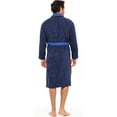 thumbnail image 7 of Notus Shawl Collar Bathrobe for Men Soft Spa Nightgowns 100% Cotton Terry robes for Women - Towel Bathrobe Unisex Terry Cloth Bathrobe, Soft Shower Spa Robe Blue Collar Navy XXL, 7 of 7