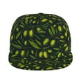thumbnail image 2 of Haiem Green Branch Olive Classic Snapback Cap Flat Bill Hat Baseball Cap Adjustable Size Cotton Dad Hat, 2 of 9