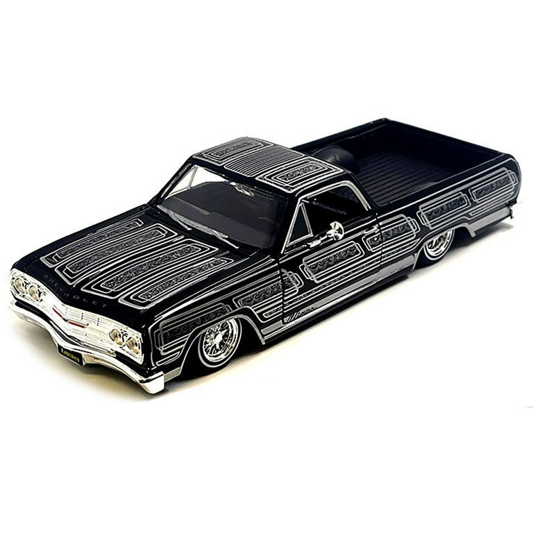 1965 Chevrolet El Camino Lowrider Black Metallic with Silver