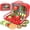 Fruit, variant on Tea Set for Little Girls, Pretend Play Tea Party Set, Fruit Design Kids Tin Tea Set with Carrying Case (15 Pcs)