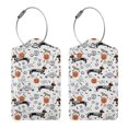 thumbnail image 3 of Fuzoiu Halloween Dachshund Print Premium Leather Luggage Tag,Travel Accessory,Luggage Tag for Suitcase Baggage Handbag Travel Bag,Name Card & Privacy Cover-4 PCS, 3 of 5