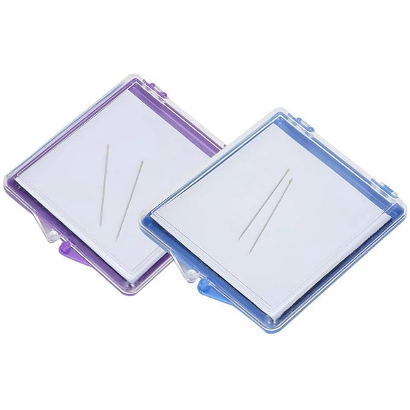 2 Pack Magnetic Pin Holder, Plastic Pin Storage Case, Multifunction Magnetic Needle Box for Sewing Pins, Paper Clips, Sewing Supplies.