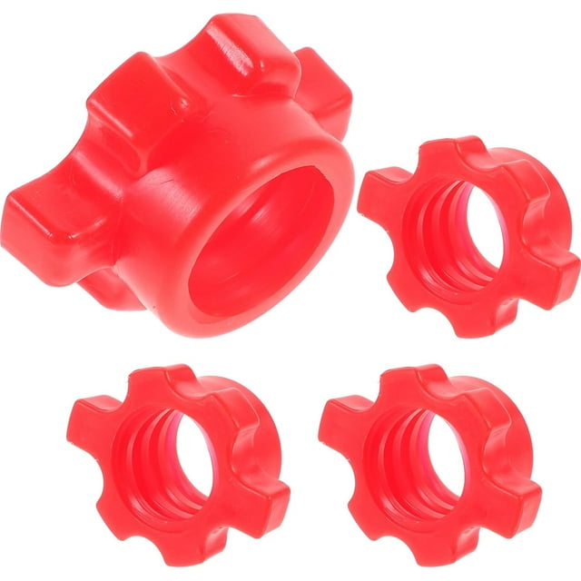 HUGFEGWE 4 Pcs Serre-Joints de Vis pour Barre 1 Pouces Colliers de Verrouillage de Rotation pour Barre Écrous de Fixation de Vis pour Entraînement Haltérophilie Mise en Forme Entraînement Rouge CJB91-33237