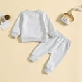 thumbnail image 5 of Coerni Baby Boys Girls Round Neck Long Sleeve Solid Color 2pcs Top Pants For Autumn Winter Outfits 3 Month Old Boys Clothes, 5 of 9