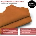 thumbnail image 2 of European Leather Work 5-6 oz. 2-2.4mm Vegetable Tanned Leather Pre-Cut Size: 12x12 - Tobacco - Natural Shrunken Grain Cowhide Craftsmen Grade Quality for Tooling, Carving, Engraving, Molding, 2 of 8