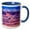 Blue/White, variant on 3drose, Red Rock Canyons Overlook, Canyonlands Park. Green Canyon. Moab Ut, 11oz Magic Transforming Mug