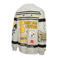 thumbnail image 7 of Men's Mitchell & Ness  Heather Gray Pittsburgh Steelers All Over Print Vintage Fleece Crewneck Sweatshirt, 7 of 7