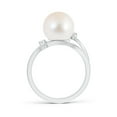 thumbnail image 5 of ANGARA Freshwater Cultured Pearl Bypass Split Shank Ring in 925 Sterling Silver for Women | June Birthstone, Birthday, Anniversary, Jewelry Gift for Women | Pearl Ring, 5 of 7