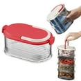 thumbnail image 2 of Multi-layer Sealed Spice Organizer,Stackable Spice Storage Box,Clear Airtight Seasoning Box with Lid & Handle,Camping Spices Containers Tower for Seasoning,Cereal,Coffee Beans (Morden Red,1 layer), 2 of 7