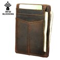 thumbnail image 5 of Le'aokuu Genuine Leather Minimalist Thin Card Case Holder Slim Handy Wallet Front Pocket, 5 of 9