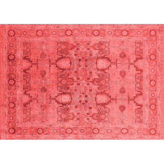 Ahgly Company Indoor Rectangle Oriental Red Industrial Area Rugs, 8' x 10'