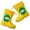 A-Yellow, variant on ibiyuan Rain Boots for Boys Toddler Waterproof Lightweight Fun Patterns Rubber Boots for Boys Girls Adjustable Drawstring Non- Outdoor Fishing Rainboots Easy-On,2.5-3 Years
