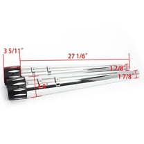 Chrome 4" Slip On Muffler Dual Exhaust Pipes for Harley Touring Bagger Road King Electra Glide 1995-2016