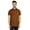 Brown, variant on Bestman Solid Button Down Shirt For Mens Loose Fit Formal/ Casual Short Sleeve Shirt