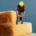 thumbnail image 4 of Mini Construction Helmet Plastic Mini Safety Helmet Yellow 10Pcs 1.7X1.4X0.9In, 4 of 7