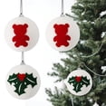 thumbnail image 4 of Shoreew Christmas Ball Ornaments White Foam Balls with Leaf/Bear Pattern Xmas Tree Hanging Ornaments for Holiday Home Tree Decor, 4 of 7