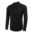 thumbnail image 3 of Camisa Cuello Mao Lino Hombre Casual Manga Larga Slim Fit, 3 of 8
