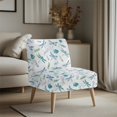 thumbnail image 3 of HELLHERO Dragonfly and Leaves Decorations Armless Accent Chair Cover with Stain Resistant, Elastic Bottom Armless Accent Chair Protector, 3 of 8