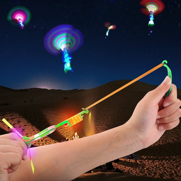 Sweetone Hélicoptères Jouets Volants, 12 Pièces Jouets LED Lumineux  Helicoptere, Jouet LED de Fronde, Lumineux Catapulte Volant Jouet pour  Enfants