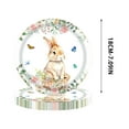 thumbnail image 2 of 20pcs Easter Theme Disposable Party Tableware Set - Spring Flower Bunny Design Plates & Utensils For Holiday Gatherings, Durable Party Supplies, Perfect Easter & Year of The Horse Celebration, B, 2 of 5