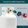 8ft Propane Gas Hose, 020 PSI Adjustable Propane Regulator with