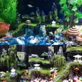 thumbnail image 4 of Lssam Large Fish Tank Decorations Kit, Mountain View Aquarium Ornament with Tree House Cave Bridge Hideout, Resin Aquarium Décor Centerpiece, 1 Pack, 4 of 5
