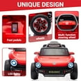 thumbnail image 2 of CazToi 12V Dual 30W Motors Licensed Volkswagen Beetle Ride-On Car with Parent Remote Control LED Lights & Music in Pink, 2 of 7