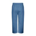 thumbnail image 5 of Dwellite Baggy Sweatpants Men Wide Leg Lounge Pants with Pockets Soft Drawstring Waist Open Bottom Joggers for Gym Travel Blue 2XL, 5 of 7