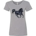 thumbnail image 3 of Inktastic Beautiful Galloping Black Horse Women's T-Shirt, 3 of 5