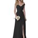 thumbnail image 1 of Vestido de noche de gasa sin mangas con cuello redondo, vestido de dama de honor de cintura delgada, vestido de Temperamnet sólido, vestido de fiesta de graduación, 1 of 5