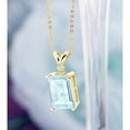 thumbnail image 5 of Gem Stone King 9.37 Ct Sky Blue Topaz White Diamond 18K Yellow Gold Plated Silver Pendant with Chain, 5 of 5