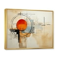 thumbnail image 2 of Designart Abstract Suprematism Oversized framed wall art decor, Abstract Suprematism framed wall Art, Brown Suprematism Geometric Euphony I , Orange Modern Gold framed wall art, Gold Frame, 2 of 5