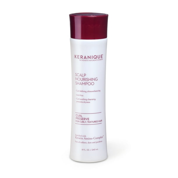 Keranique Keratin Shampoo for Curly Textured Thinning Hair 8 fl oz