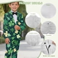 thumbnail image 6 of Xoenoiee Green Shamrock Print Boys' 2-piece Formal Suit Set, St. Patrick's Day Single Breasted Jacket & Straight Leg Dress Pants with Functional Pockets, 7-8 Years, 6 of 7
