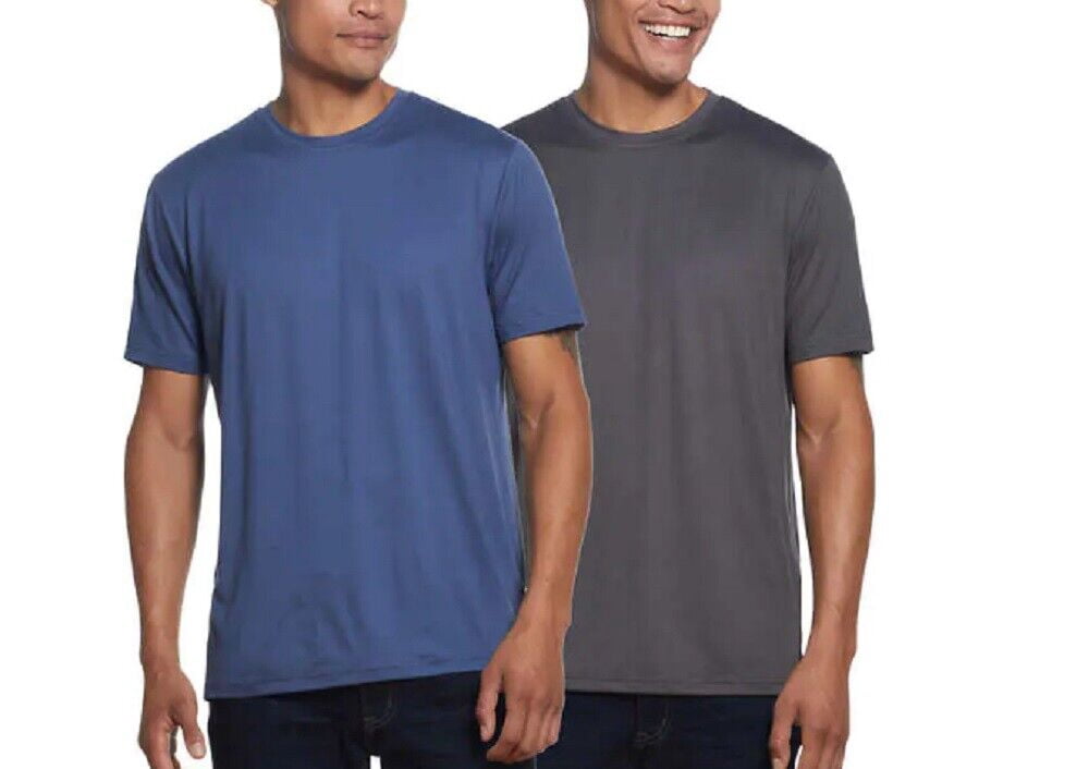 Weatherproof Vintage Men's Stretch Tee, 2pack (Blue/Gray, XXLarge