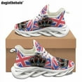 thumbnail image 1 of Zapatos planos casuales para mujer con diseño artístico de Doginthehole, con diseño de bandera británica y corona, zapatillas para correr de tendencia urbana, zapatillas populares para exteriores., 1 of 6
