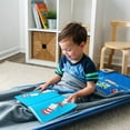 thumbnail image 3 of Wildkin Modern Nap Mat with Elastic Corner Straps for Toddler Boys and Girls, Daycare and Preschool (Heroes Blue), 3 of 9
