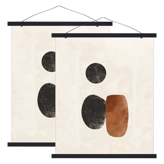 2 Set Magnetic Poster Frame,Poster Hanger for Wall,Wooden Poster Frames 20 inch, Black