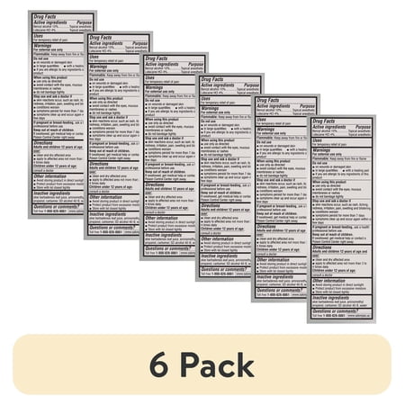 (6 pack) Salonpas Lidocaine Pain Relieving Roll-On, 4% Lidocaine, 3 OZ