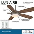 thumbnail image 3 of 5 Blade Ceiling Fan With Light Kit-15.25 Inches Tall And 54 Inches Wide Minka Aire Fans F534l-Cl/Sg, 3 of 6