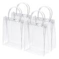 thumbnail image 1 of Bolsas de Regalo Transparentes de PVC 9x6.7x2.8" Reutilizables Mini Bolsa de Regalo Tote con Asas, Paquete de 50, 1 of 7