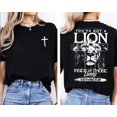 thumbnail image 2 of You've Got A Lion Inside Those Lungs Oversized Vintage Tshirt, Christian God Shirt, Men's And Women's Graphic Tee 100% Cotton by TBun, Full Sizes S-5XL, 2 of 5