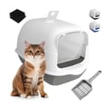 thumbnail image 1 of Arenero Cerrado Para Gatos Antiolores Puerta Palita Y Filtro Modelo Gris, 1 of 4
