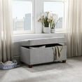 thumbnail image 2 of OSP Home Furnishings Storage Ottoman in Dove Gray Fabric, 2 of 9