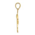 thumbnail image 4 of Diamond2Deal 10K Yellow Gold Polished Dolphin Jumping Charm Pendant for Women (L- 1.03 inch, W- 0.61 inch), 4 of 6