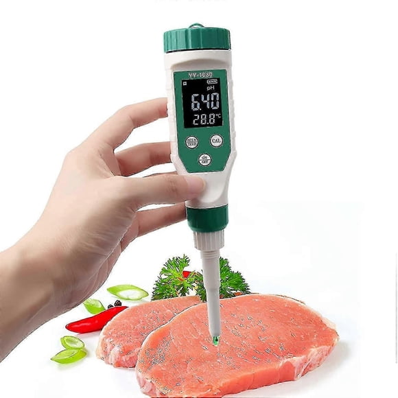 Food Ph Meter, High Accuracy Food Ph Tester With Lcd Backlight And Atc, Ph Meter For Food Fruit Meat Canning Brewing Measurement