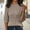 Khaki, variant on Women's Ribbed Stripe Knit Sweater, Crew Neck Short Sleeve Pullover Top with Textured Pattern, ​​2025 Spring and Summer​​ Fashion Casual Blouse, Soft Comfortable Base Layer for Daily Wear Beige L