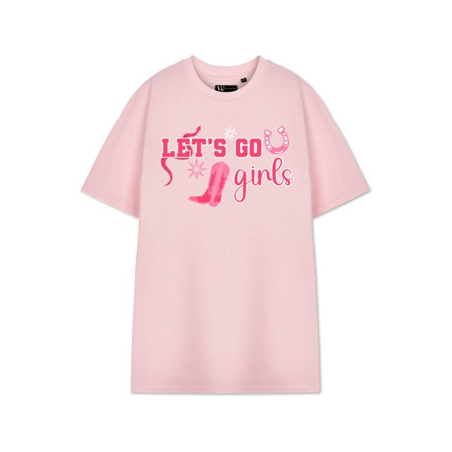 Show Me The Merch T-Shirt Rose à Manches Courtes pour Femmes